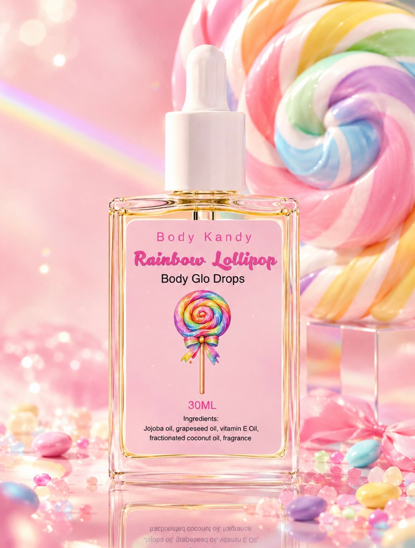 Rainbow Lollipop Glo Oil Drops