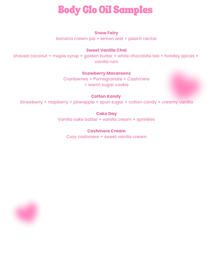 ✨Body Glo Oil Samples